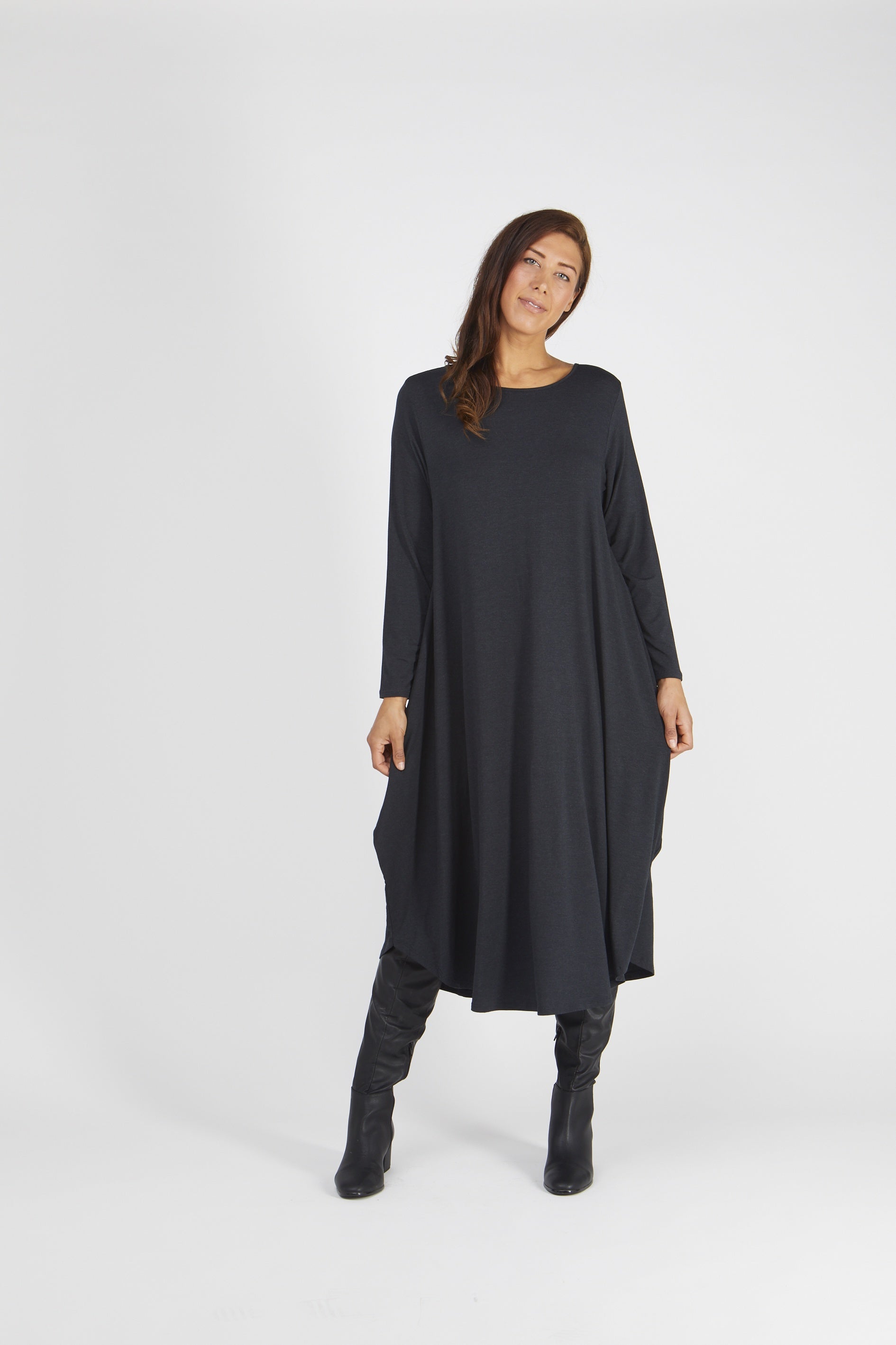 Long sleeve tri dress - Ravir Boutique