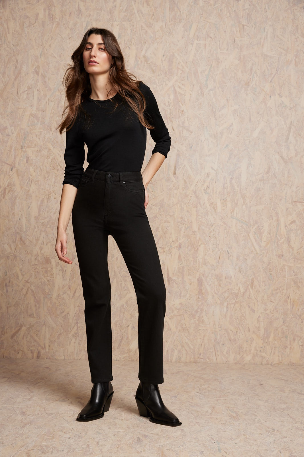 Women's merino denim 5 pocket jeans - Ravir Boutique