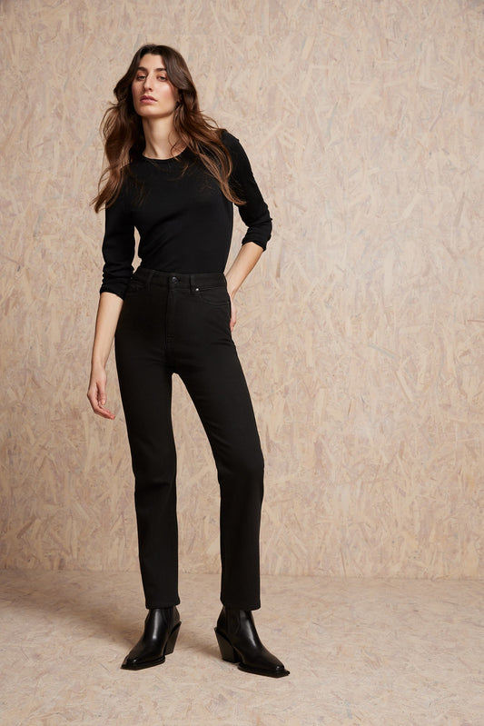 Women's merino denim 5 pocket jeans - Ravir Boutique